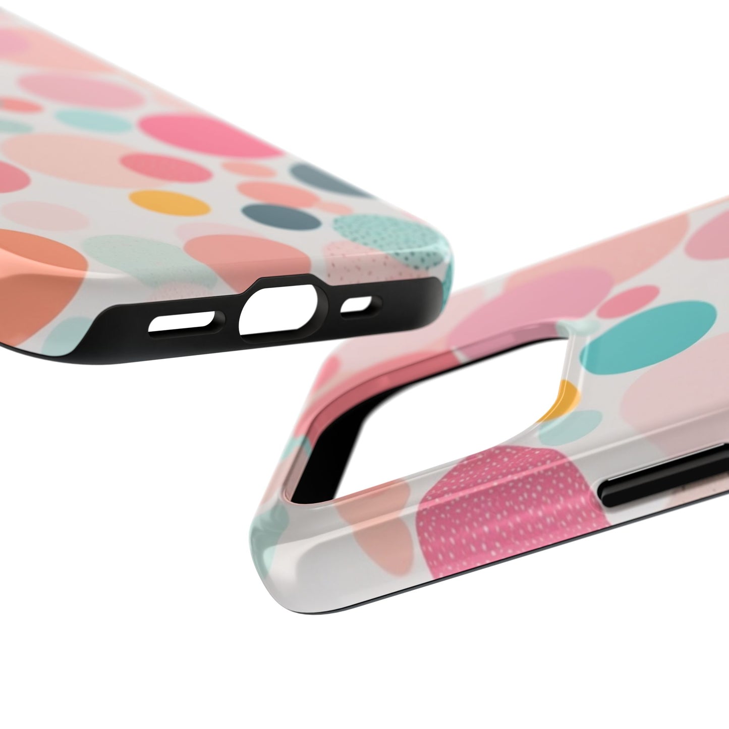 Pink Polka Dot Phone Case for iPhone 16 15 14 13 12 11 X 8 7 Samsung Galaxy S24 S23 S22 S21