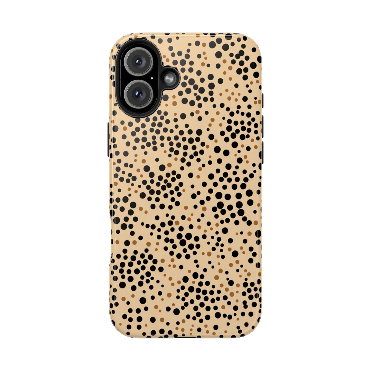 Tan and Black Dot Tough Phone Case