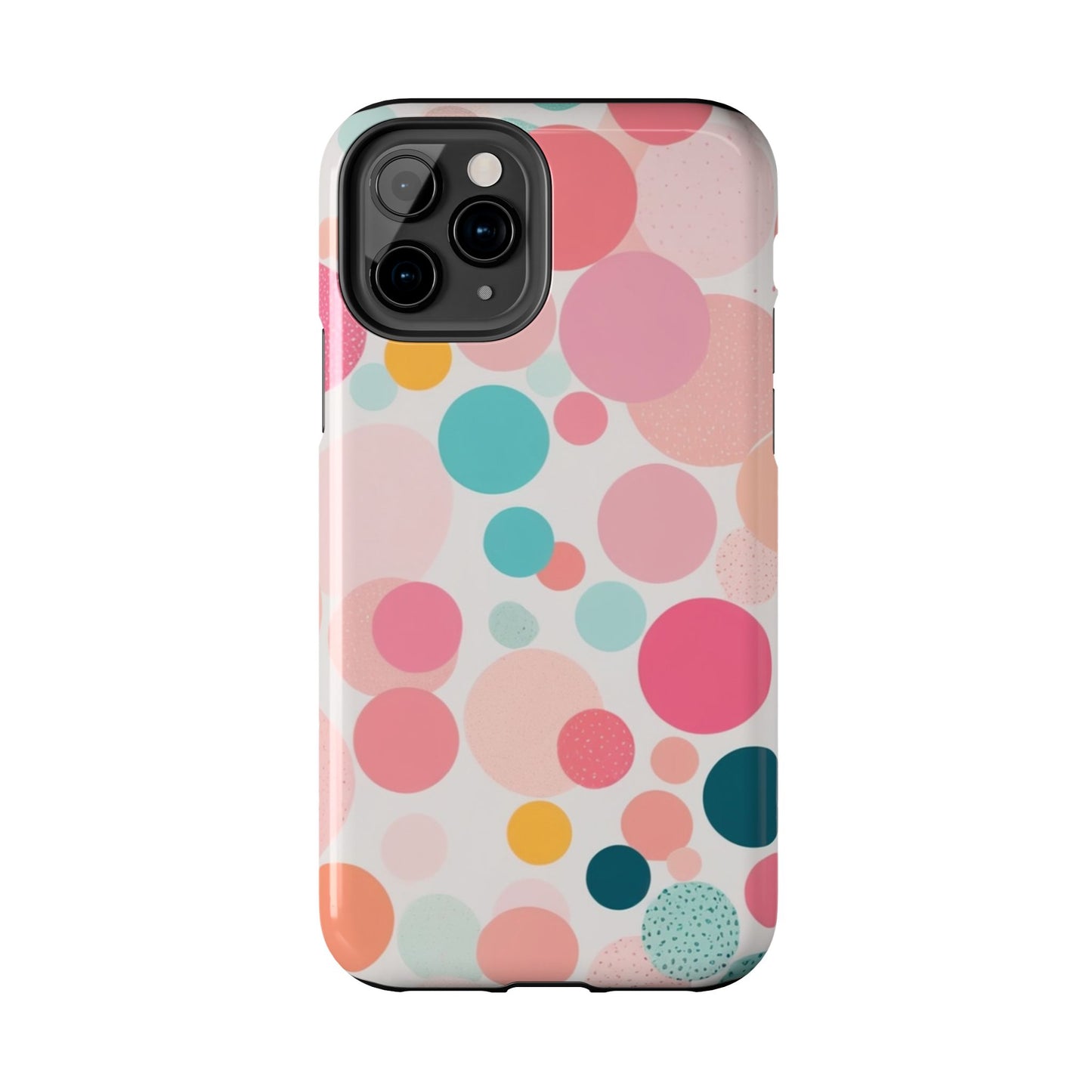 Pink Polka Dot Phone Case for iPhone 16 15 14 13 12 11 X 8 7 Samsung Galaxy S24 S23 S22 S21