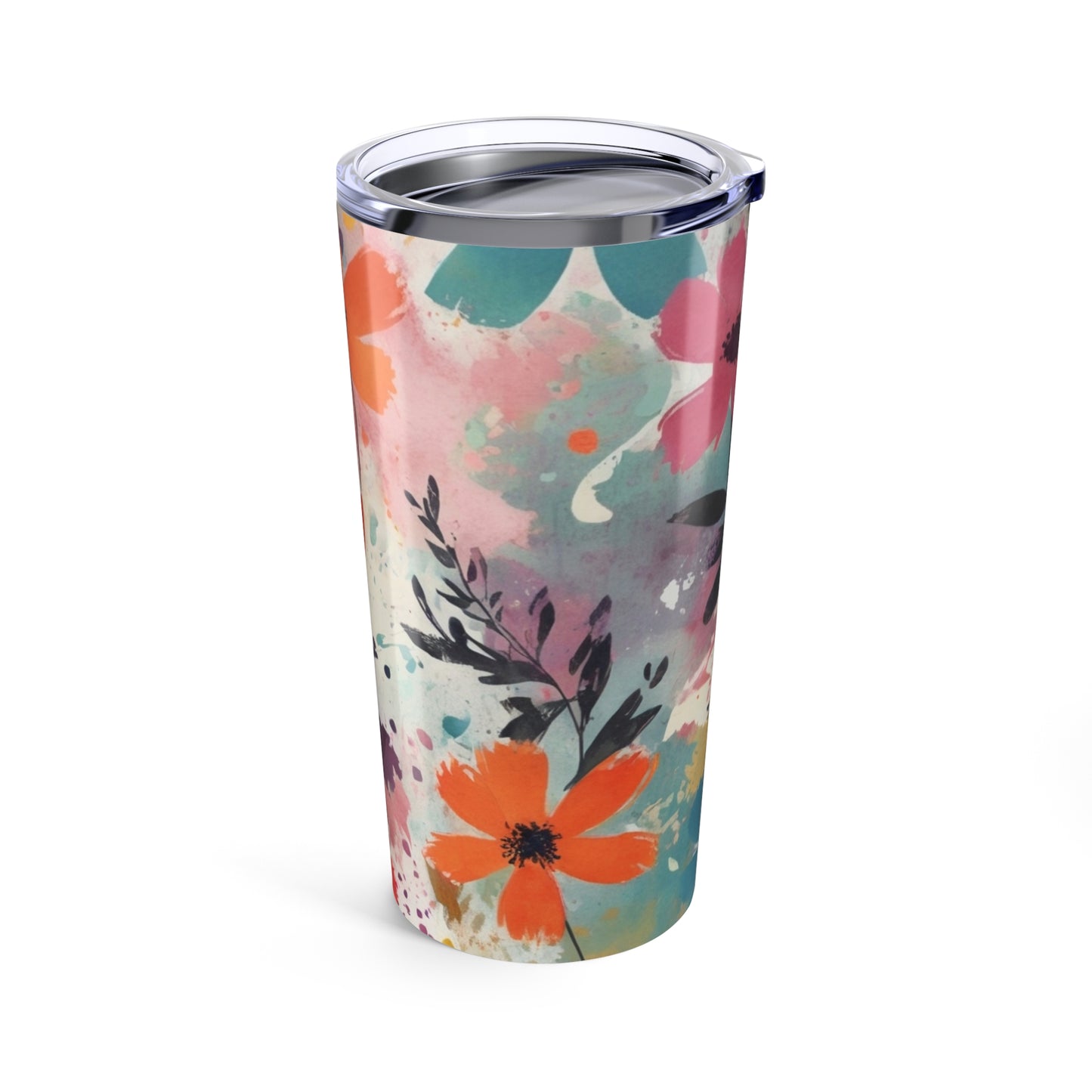 Summer Floral Print Tumbler 20oz