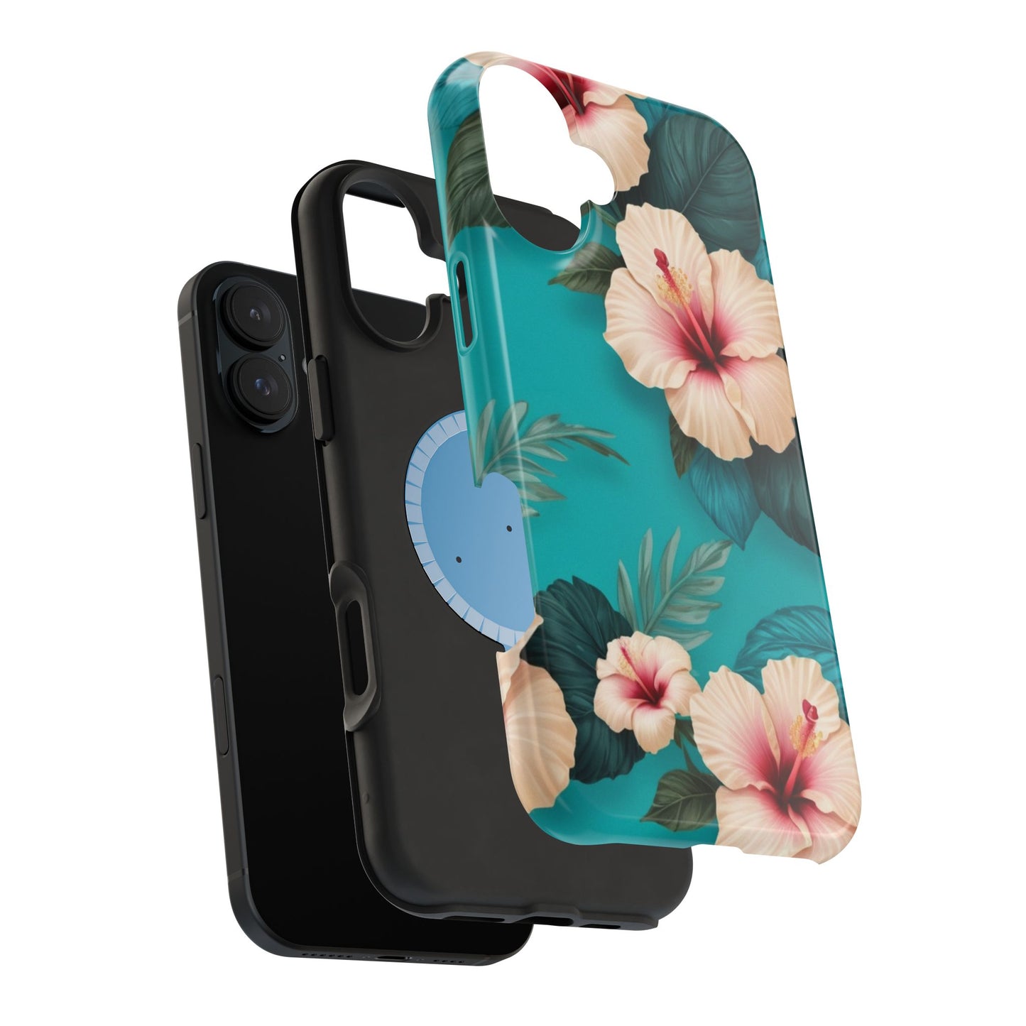 Tropical Floral Magnetic Tough Phone Case for iPhone 16 15 14 13