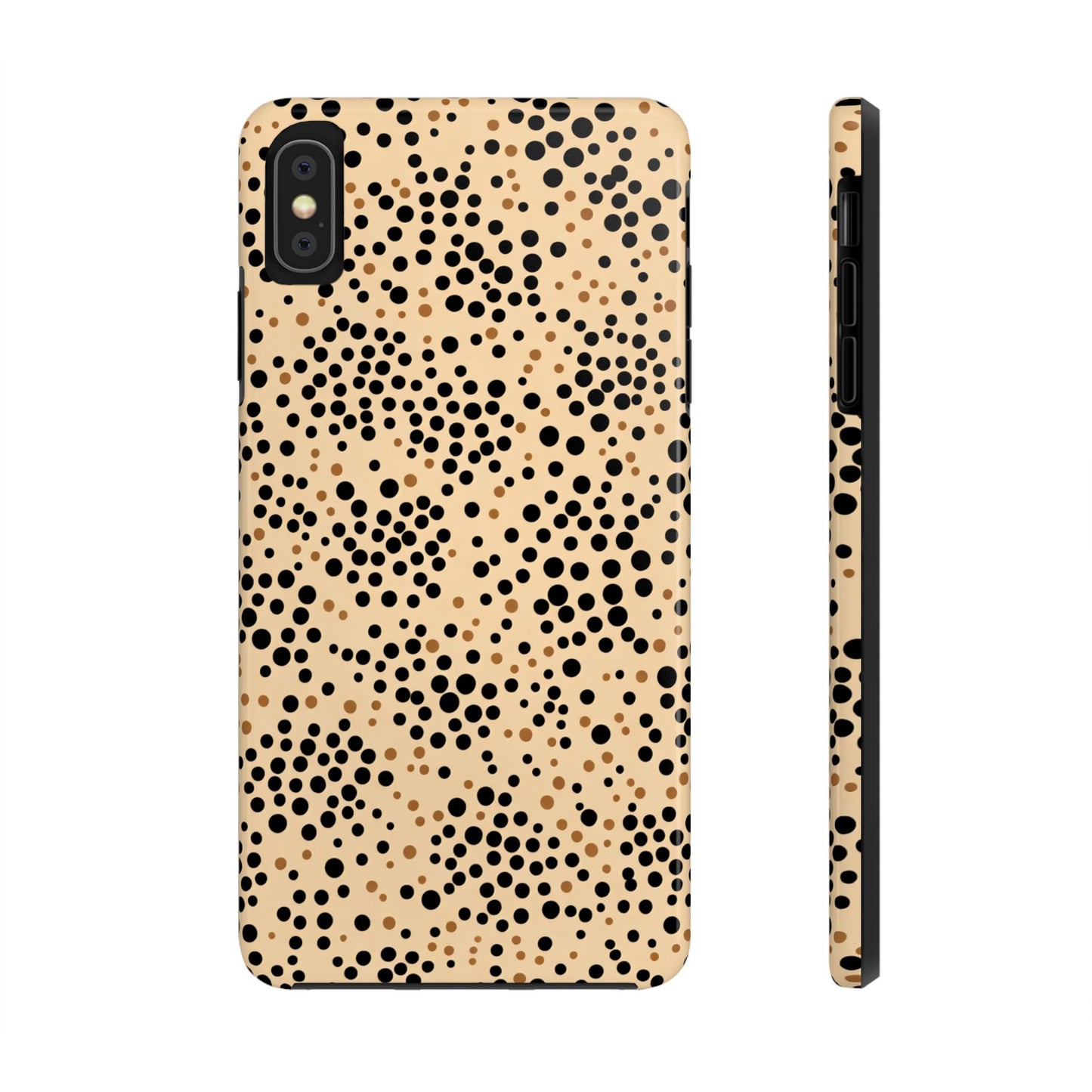 Tan and Black Dot Tough Phone Case