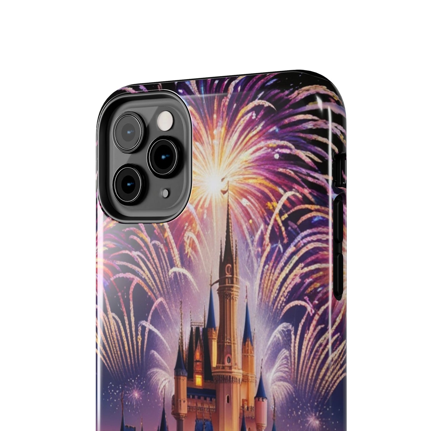 Magical Castle and Fireworks Tough Phone Case for iPhone 16 15 14 13 12 11 X 8 7 Samsung Galaxy S24 S23 S22 S21
