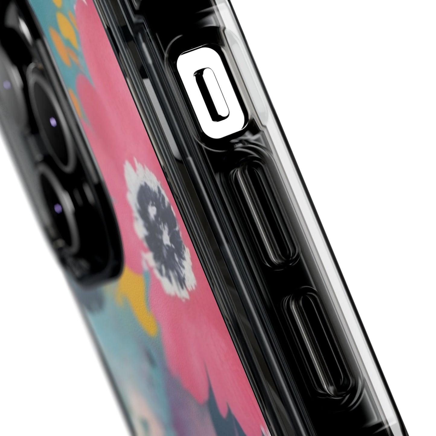 Vibrant Floral Magnetic Clear Impact Case for iPhone 16 15 14