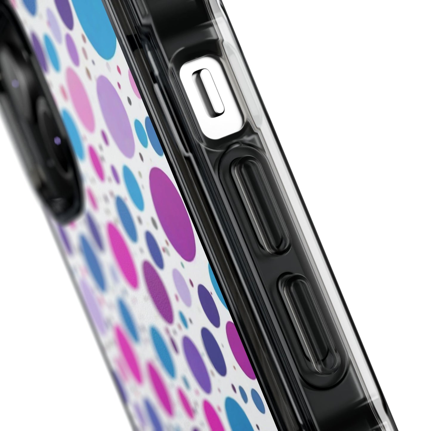 Polka Dot Design Magnetic Clear Impact Case for iPhone 16 15 14