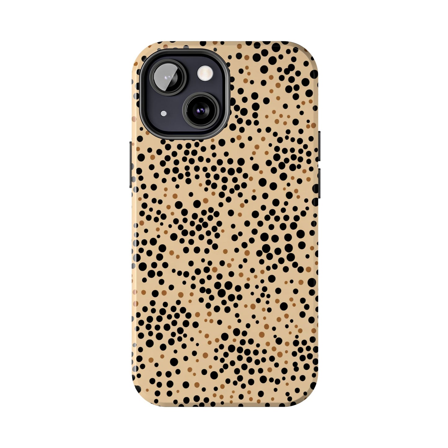 Tan and Black Dot Tough Phone Case