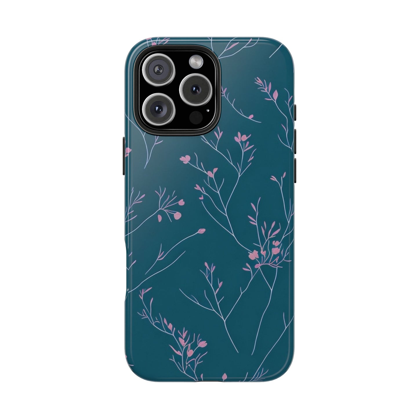 Teal Floral Tough Phone Case