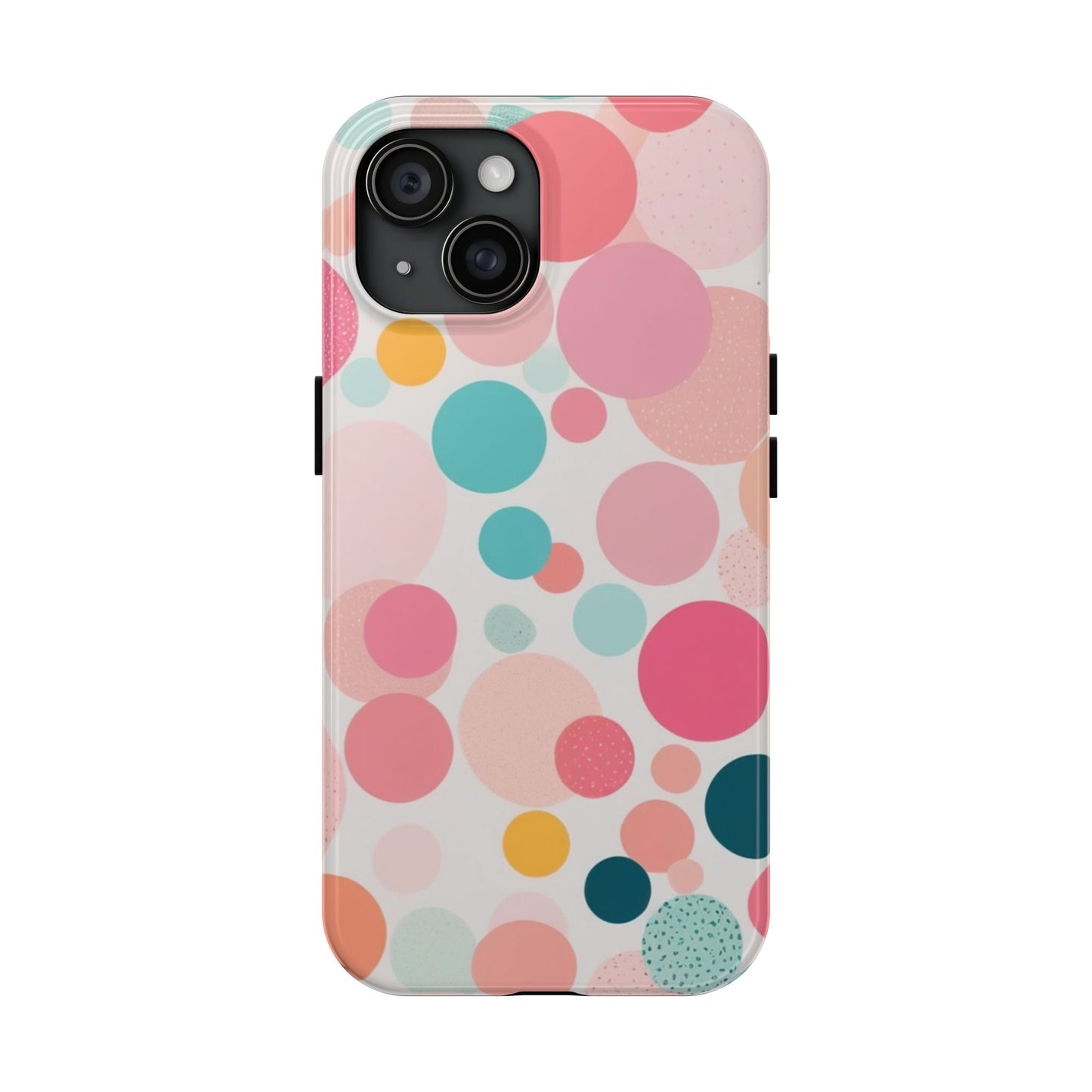 Pink Polka Dot Phone Case for iPhone 16 15 14 13 12 11 X 8 7 Samsung Galaxy S24 S23 S22 S21