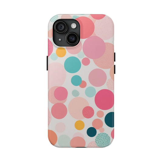 Pink Polka Dot Phone Case for iPhone 16 15 14 13 12 11 X 8 7 Samsung Galaxy S24 S23 S22 S21