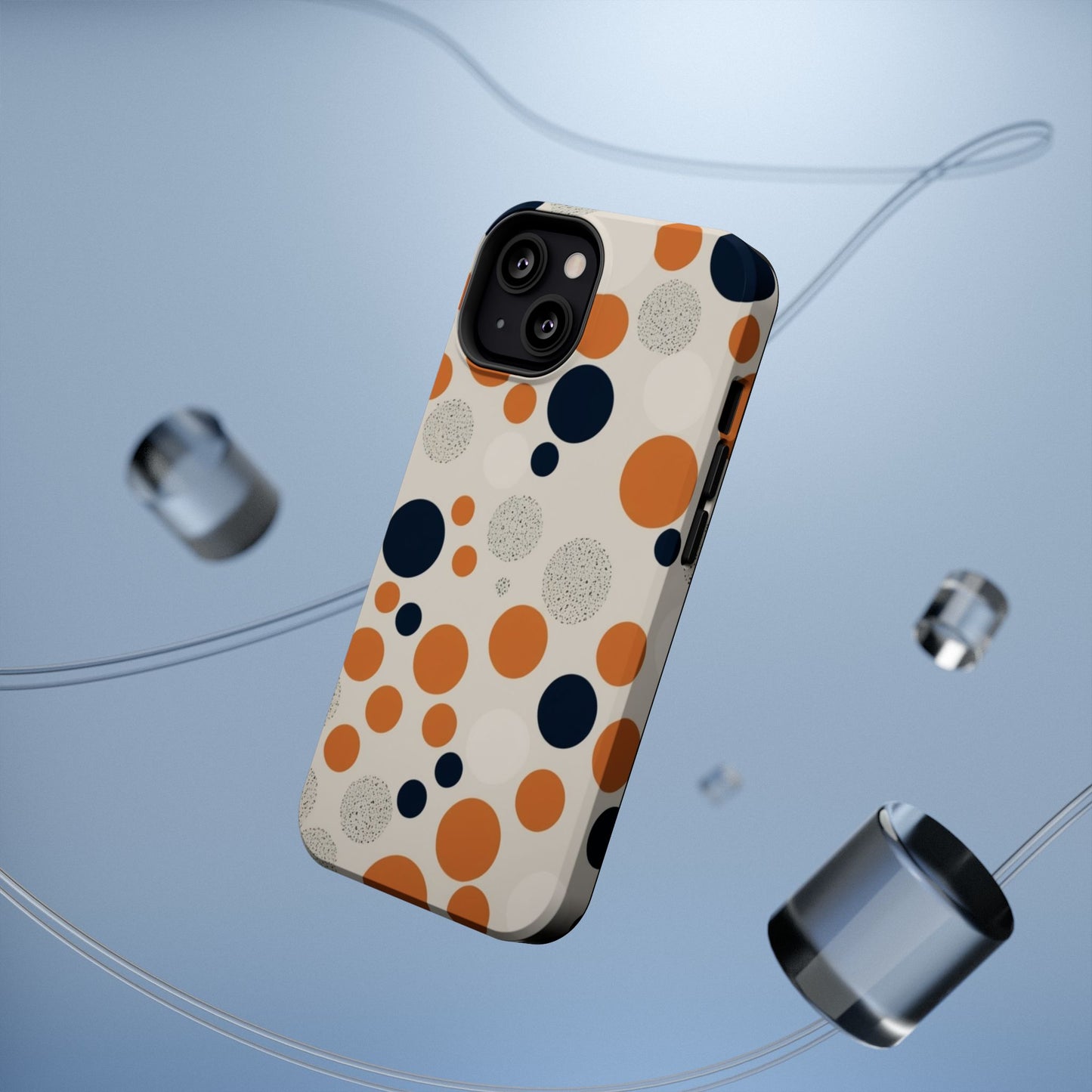 Orange Polka Dot Magnetic Phone Case