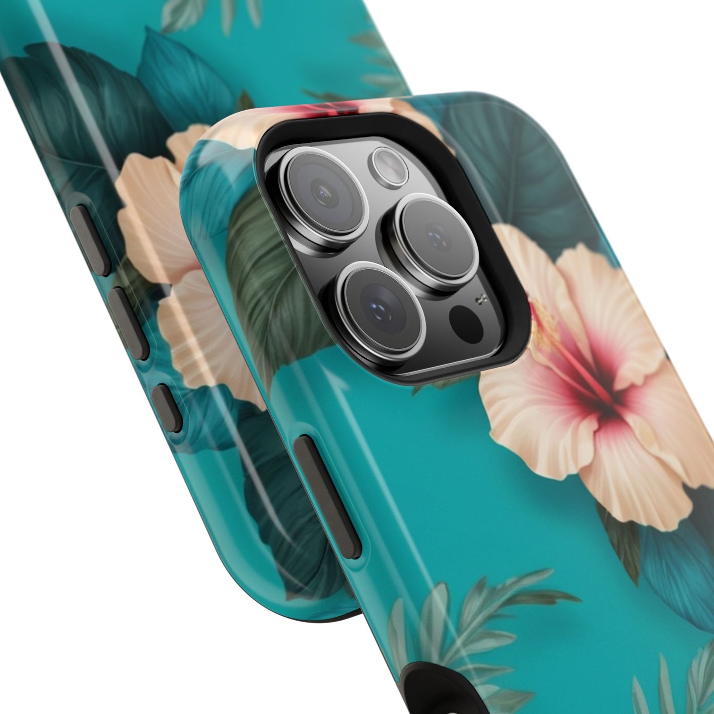 Tropical Floral Magnetic Tough Phone Case for iPhone 16 15 14 13