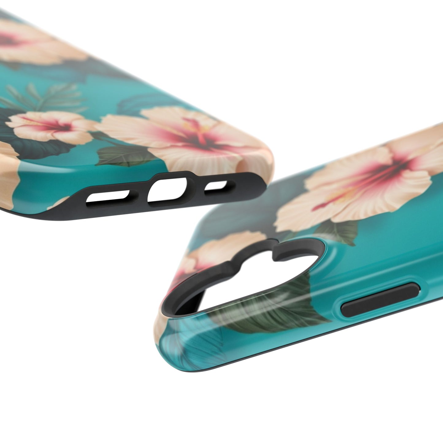 Tropical Floral Magnetic Tough Phone Case for iPhone 16 15 14 13