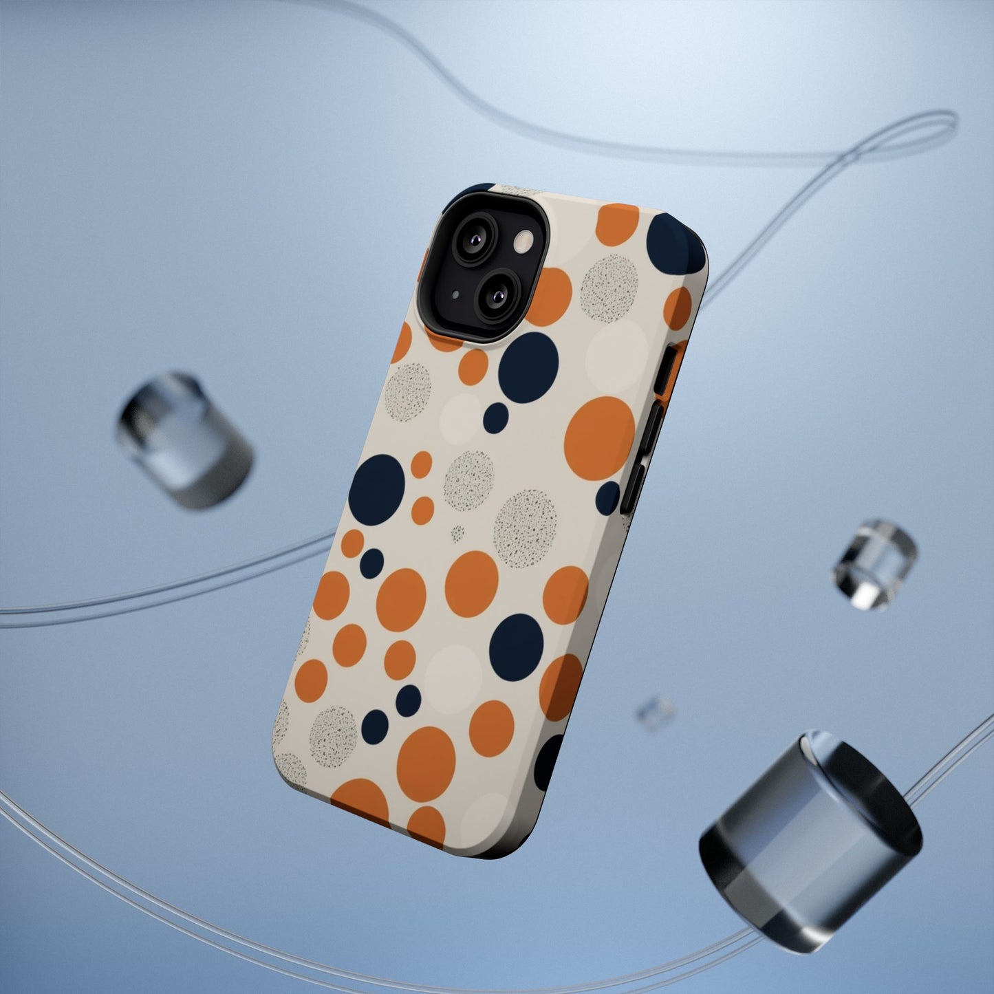 Orange Polka Dot Magnetic Phone Case