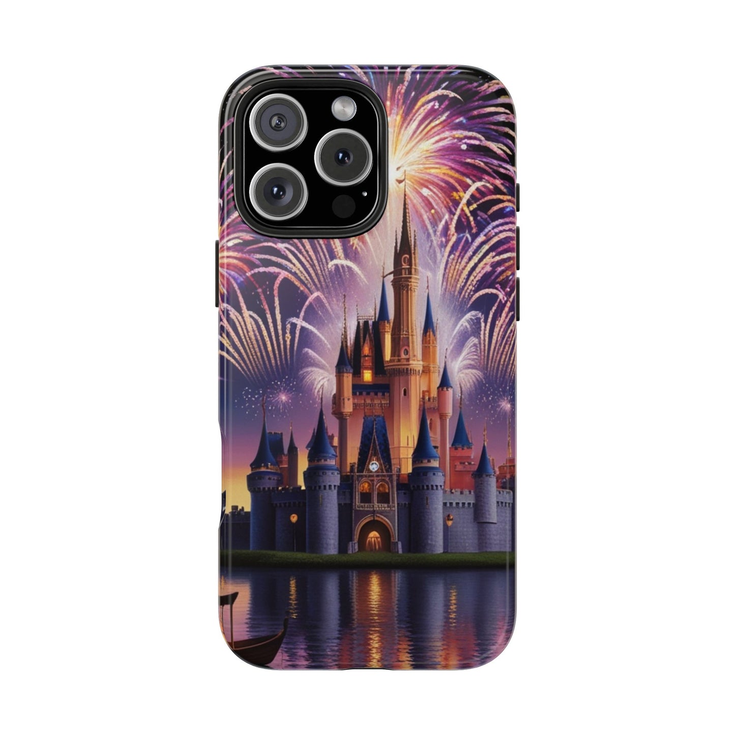 Magical Castle and Fireworks Tough Phone Case for iPhone 16 15 14 13 12 11 X 8 7 Samsung Galaxy S24 S23 S22 S21
