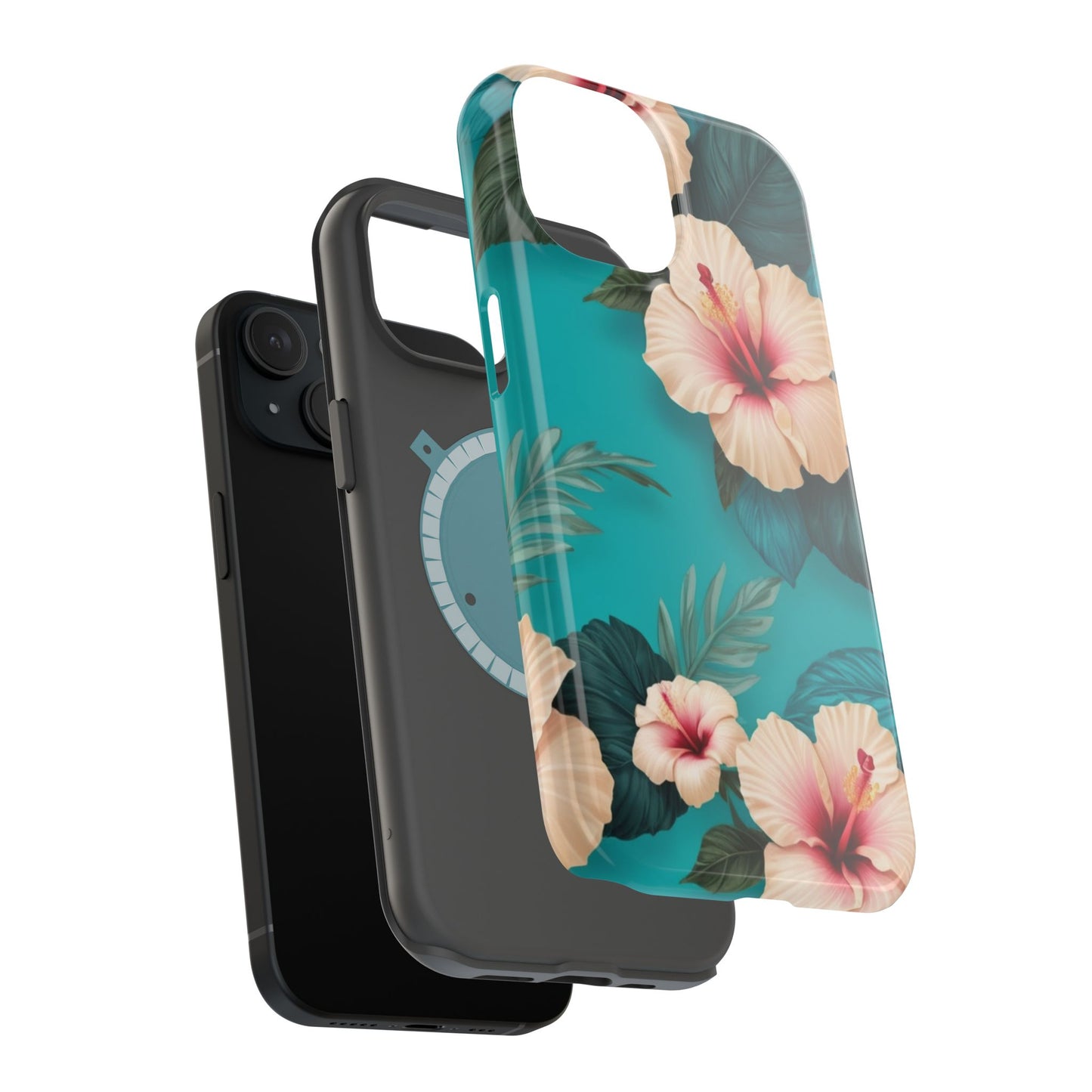 Tropical Floral Magnetic Tough Phone Case for iPhone 16 15 14 13