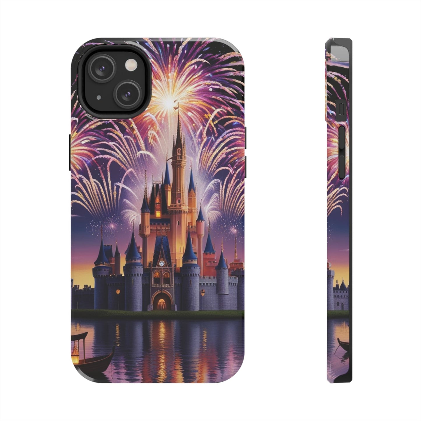 Magical Castle and Fireworks Tough Phone Case for iPhone 16 15 14 13 12 11 X 8 7 Samsung Galaxy S24 S23 S22 S21