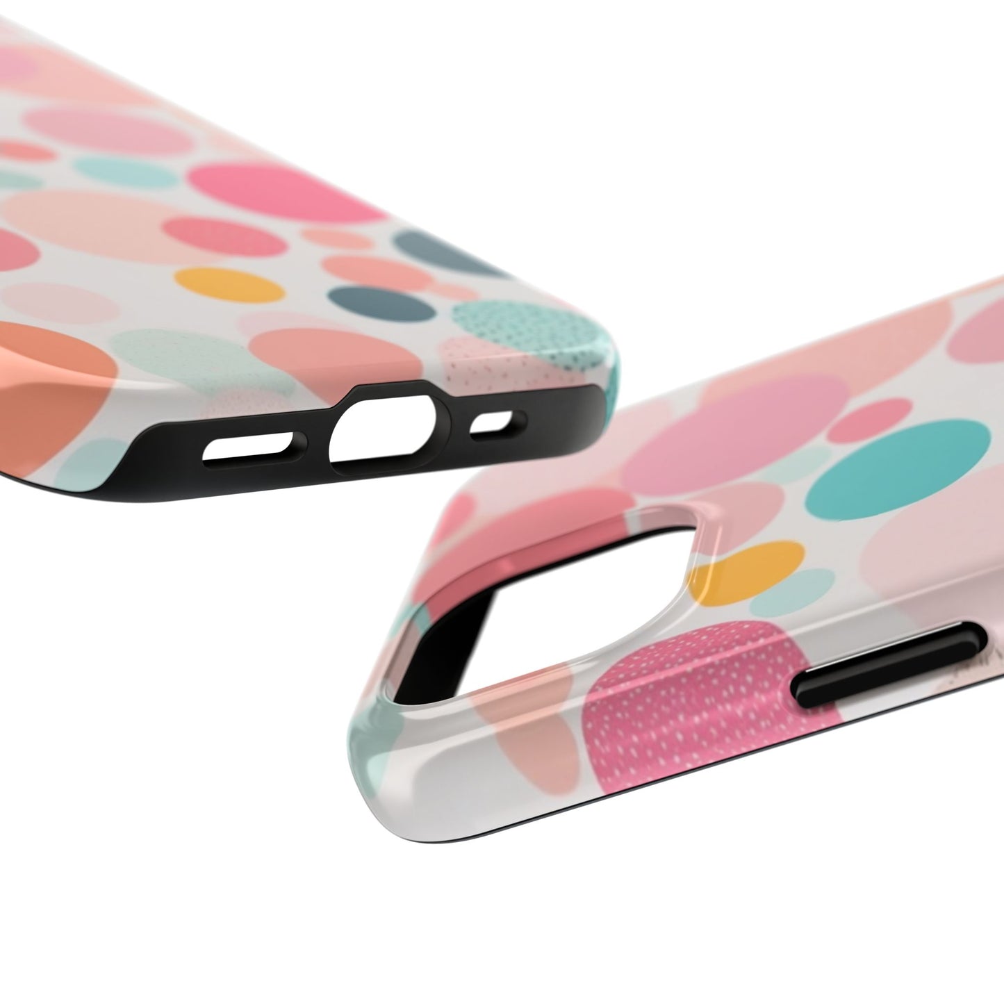 Pink Polka Dot Phone Case for iPhone 16 15 14 13 12 11 X 8 7 Samsung Galaxy S24 S23 S22 S21