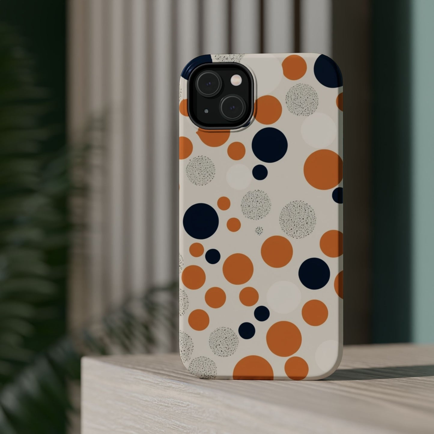 Orange Polka Dot Magnetic Phone Case