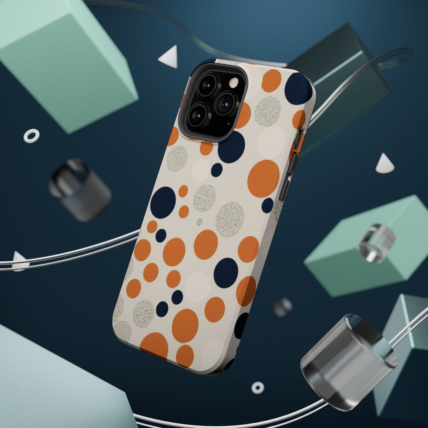 Orange Polka Dot Magnetic Phone Case