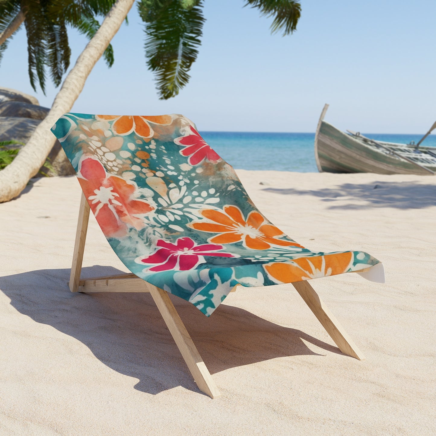 Tropical Floral Summer Beach Towel