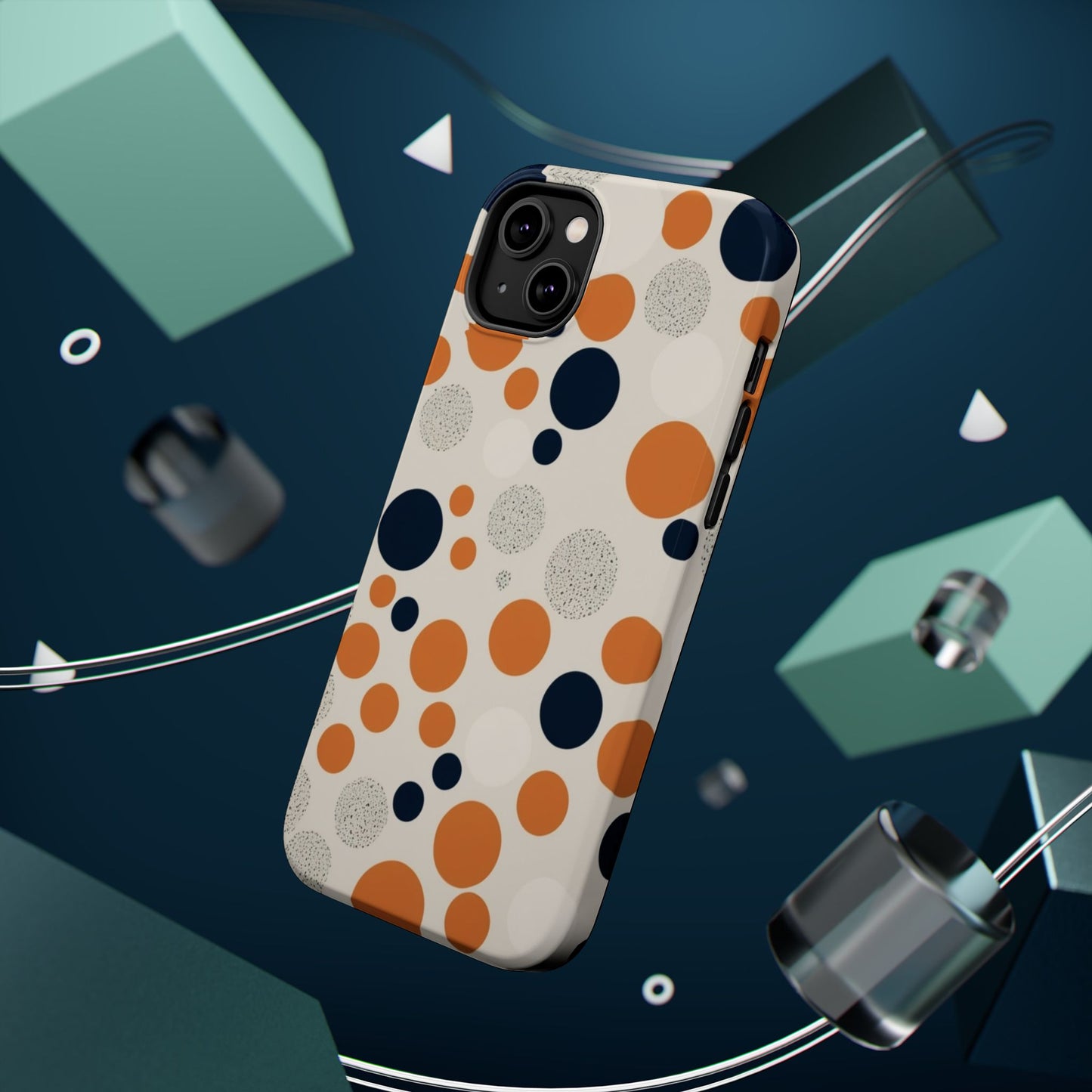 Orange Polka Dot Magnetic Phone Case