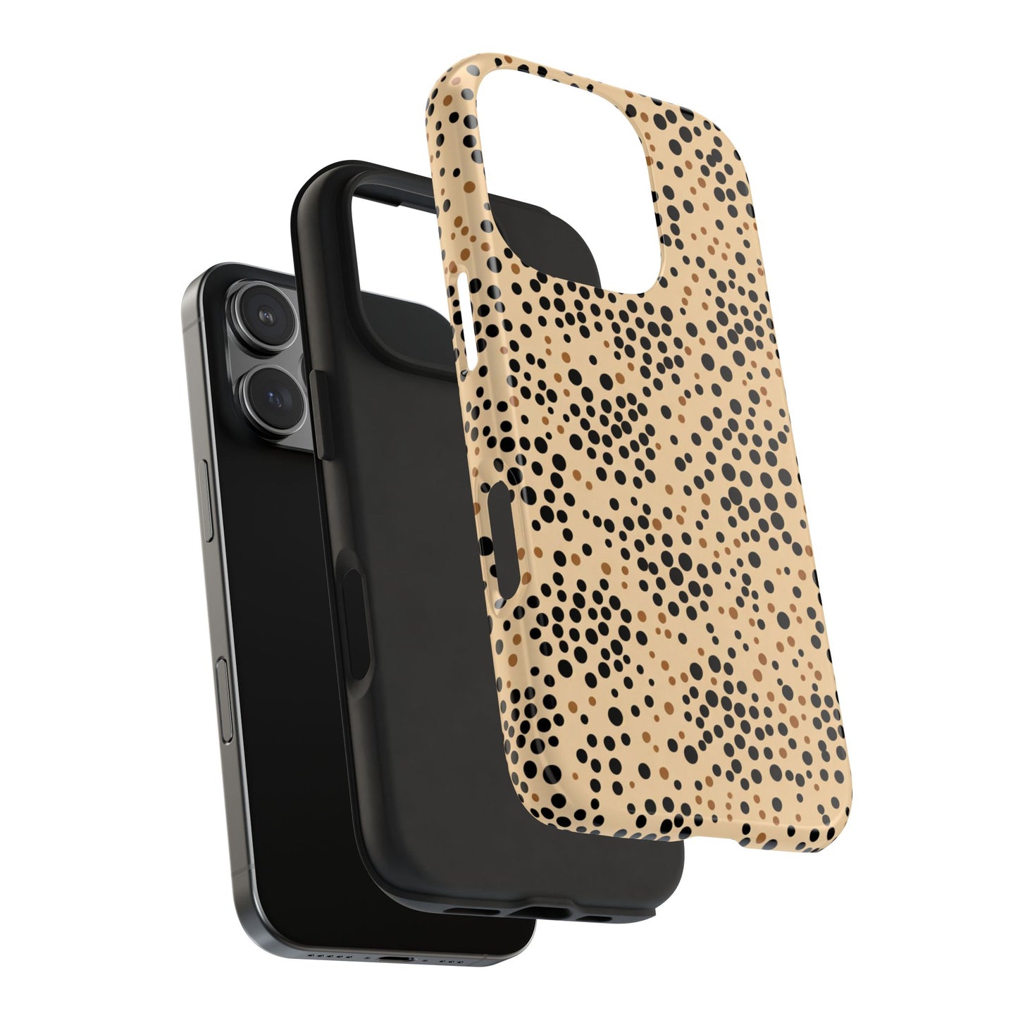 Tan and Black Dot Tough Phone Case