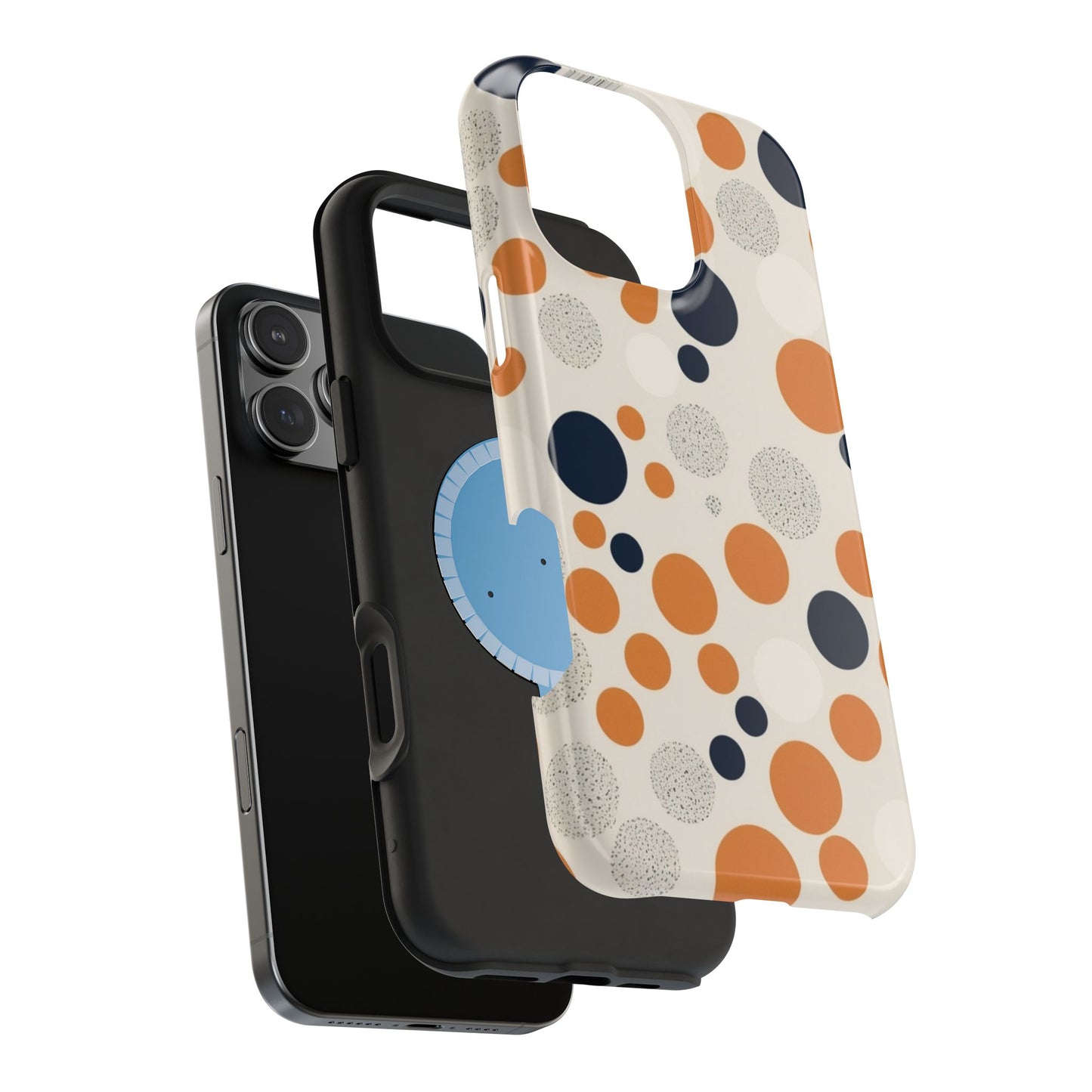 Orange Polka Dot Magnetic Phone Case