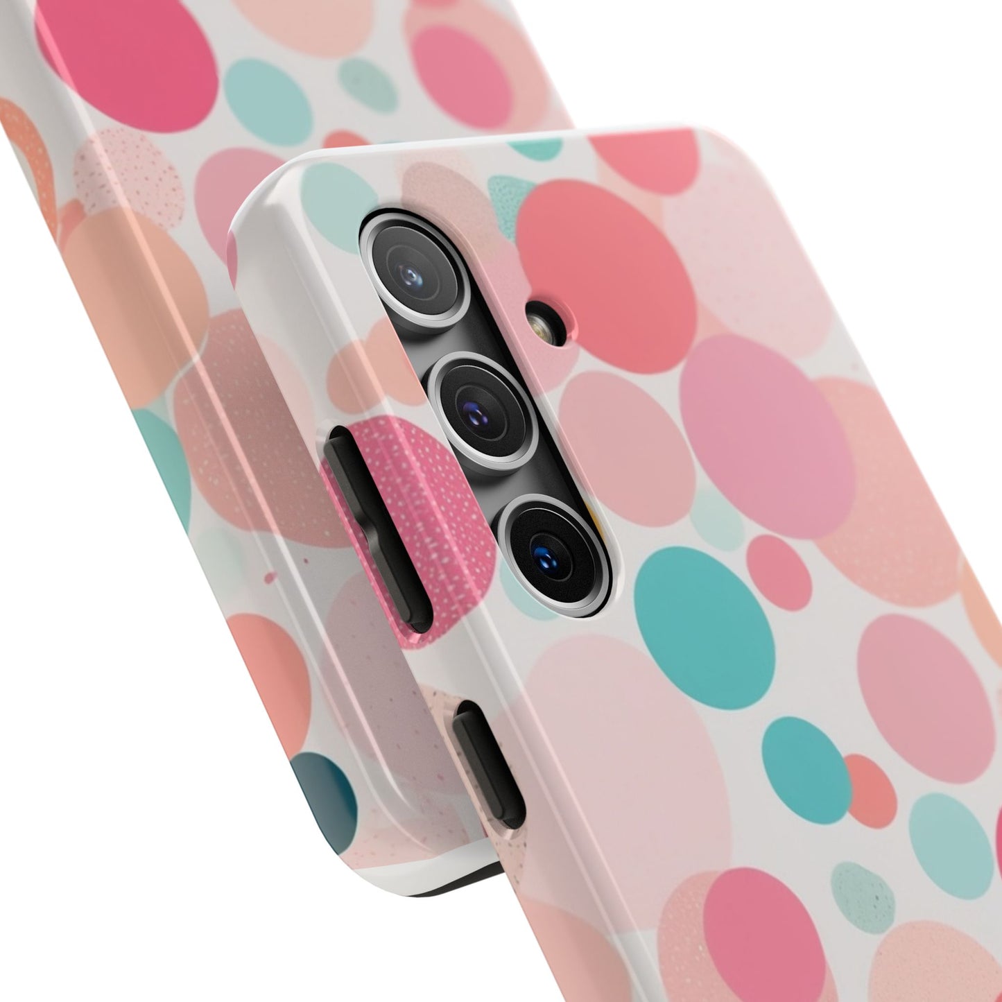 Pink Polka Dot Phone Case for iPhone 16 15 14 13 12 11 X 8 7 Samsung Galaxy S24 S23 S22 S21