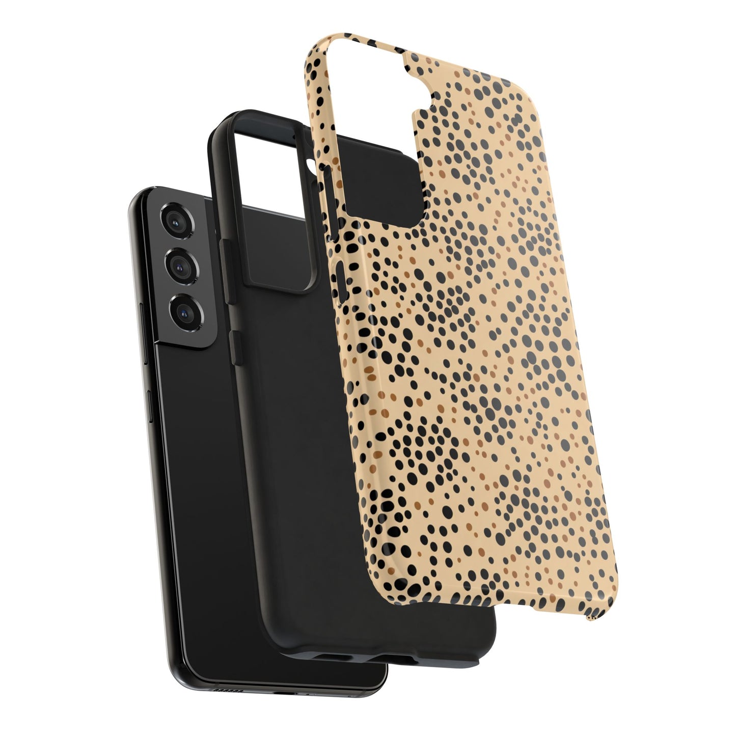 Tan and Black Dot Tough Phone Case