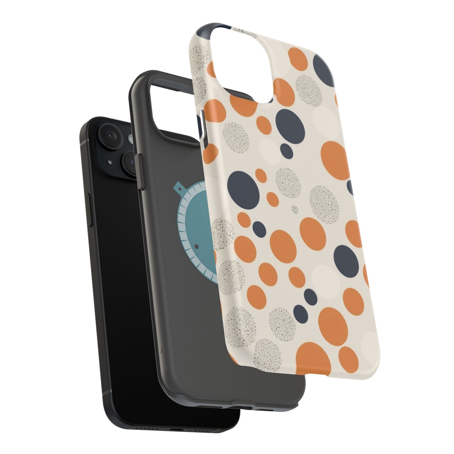 Orange Polka Dot Magnetic Phone Case