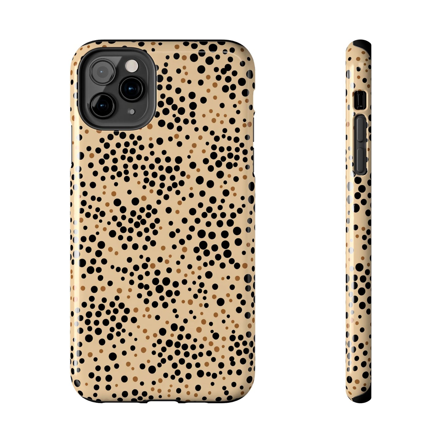 Tan and Black Dot Tough Phone Case