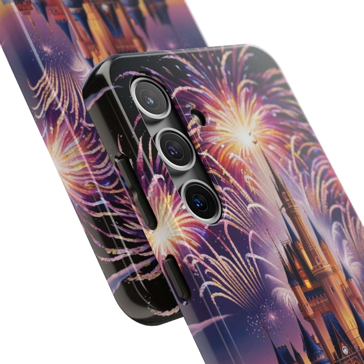 Magical Castle and Fireworks Tough Phone Case for iPhone 16 15 14 13 12 11 X 8 7 Samsung Galaxy S24 S23 S22 S21