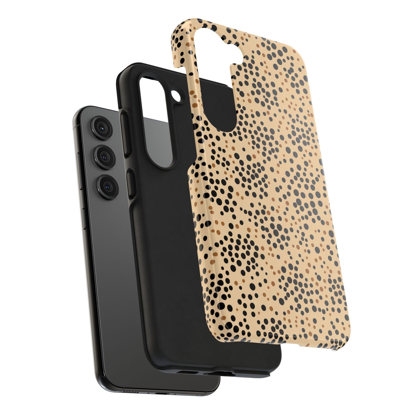 Tan and Black Dot Tough Phone Case
