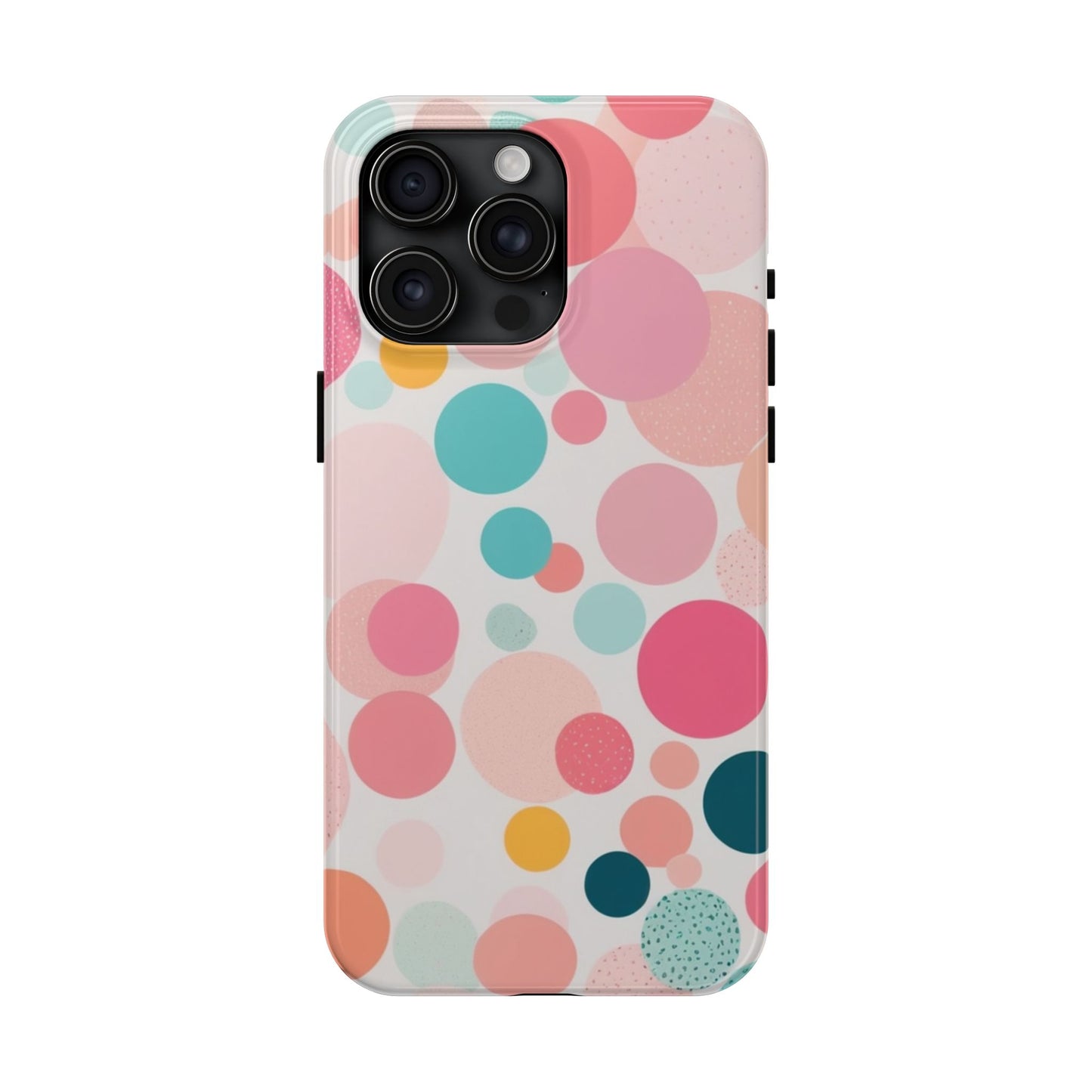 Pink Polka Dot Phone Case for iPhone 16 15 14 13 12 11 X 8 7 Samsung Galaxy S24 S23 S22 S21