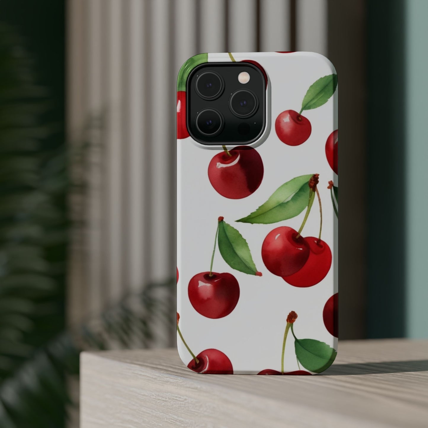 Cherry Print Magnetic Tough Case