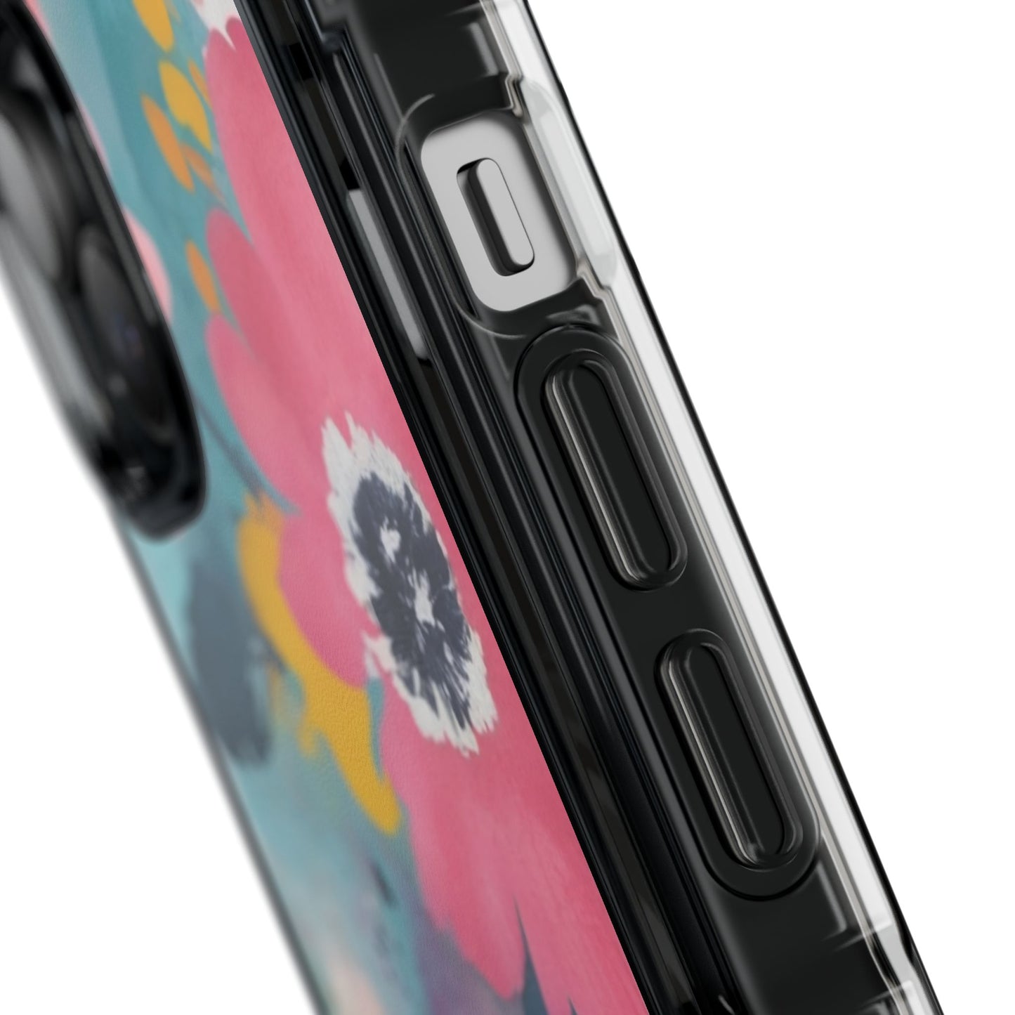 Vibrant Floral Magnetic Clear Impact Case for iPhone 16 15 14