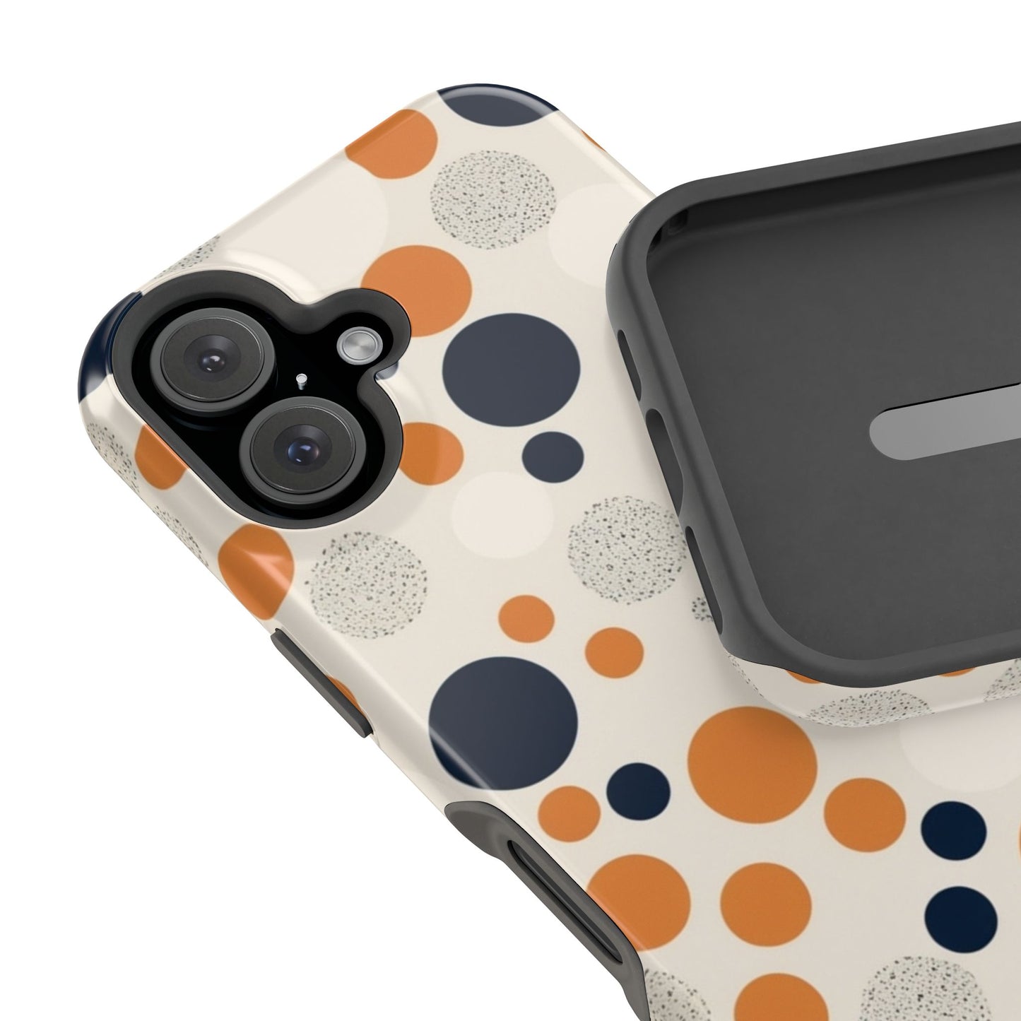 Orange Polka Dot Magnetic Phone Case