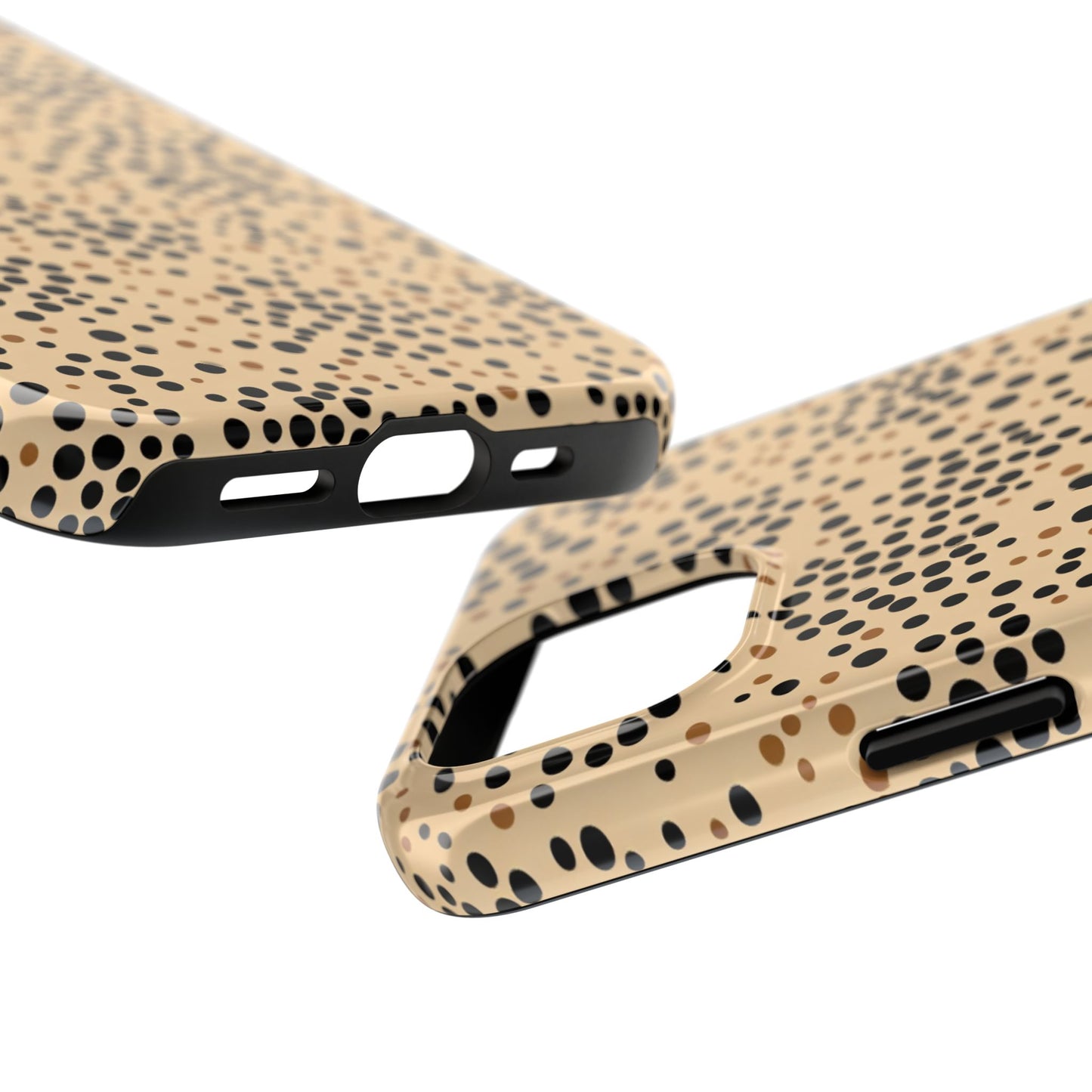 Tan and Black Dot Tough Phone Case