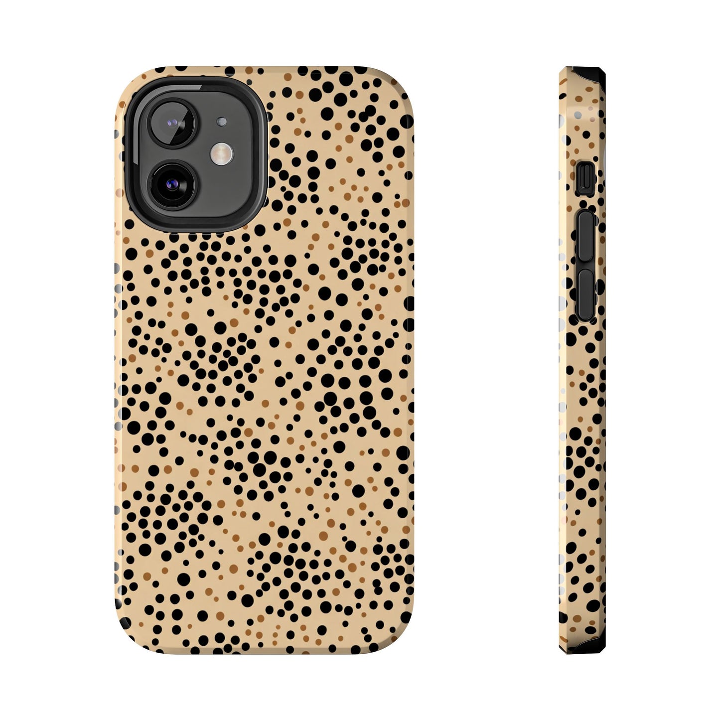 Tan and Black Dot Tough Phone Case