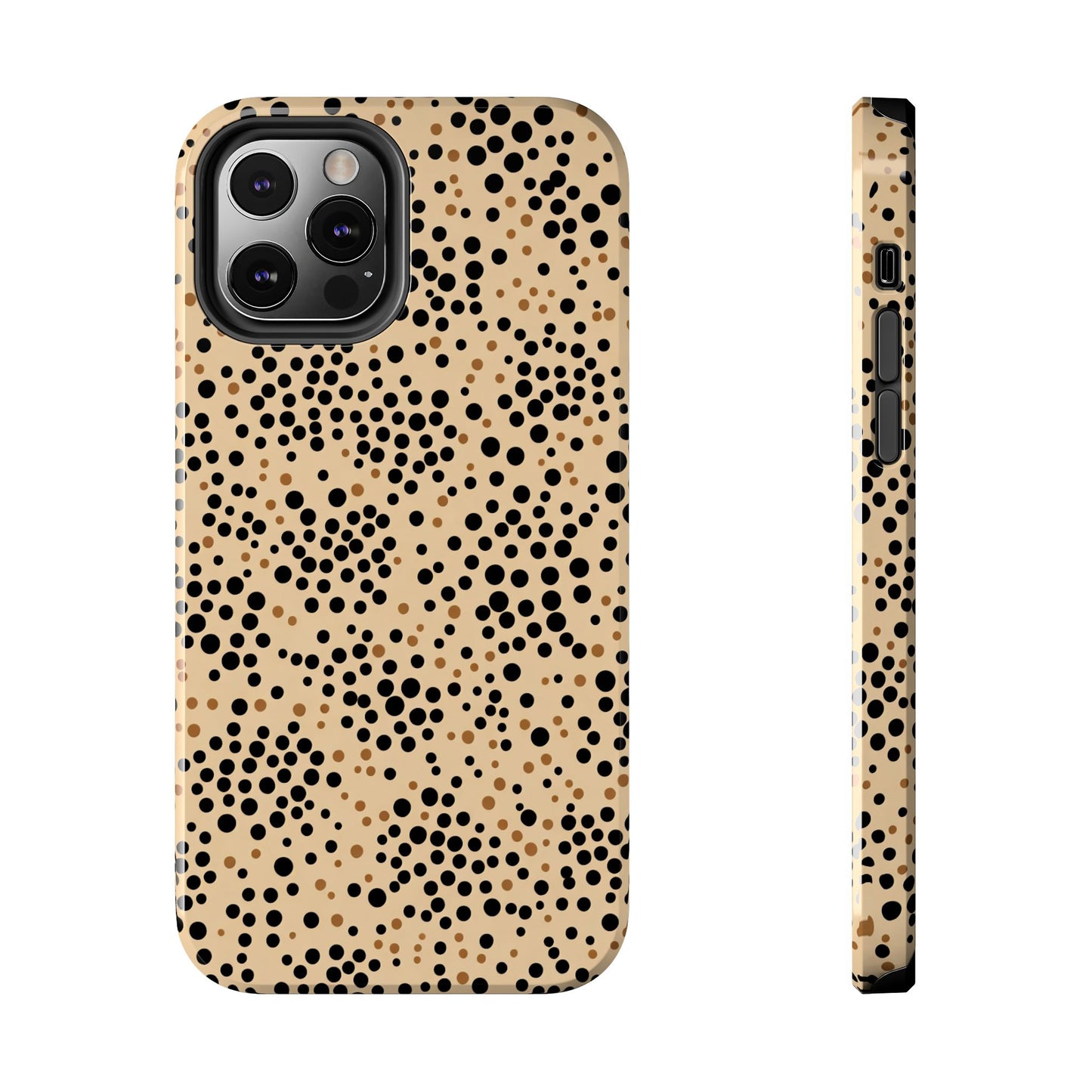 Tan and Black Dot Tough Phone Case