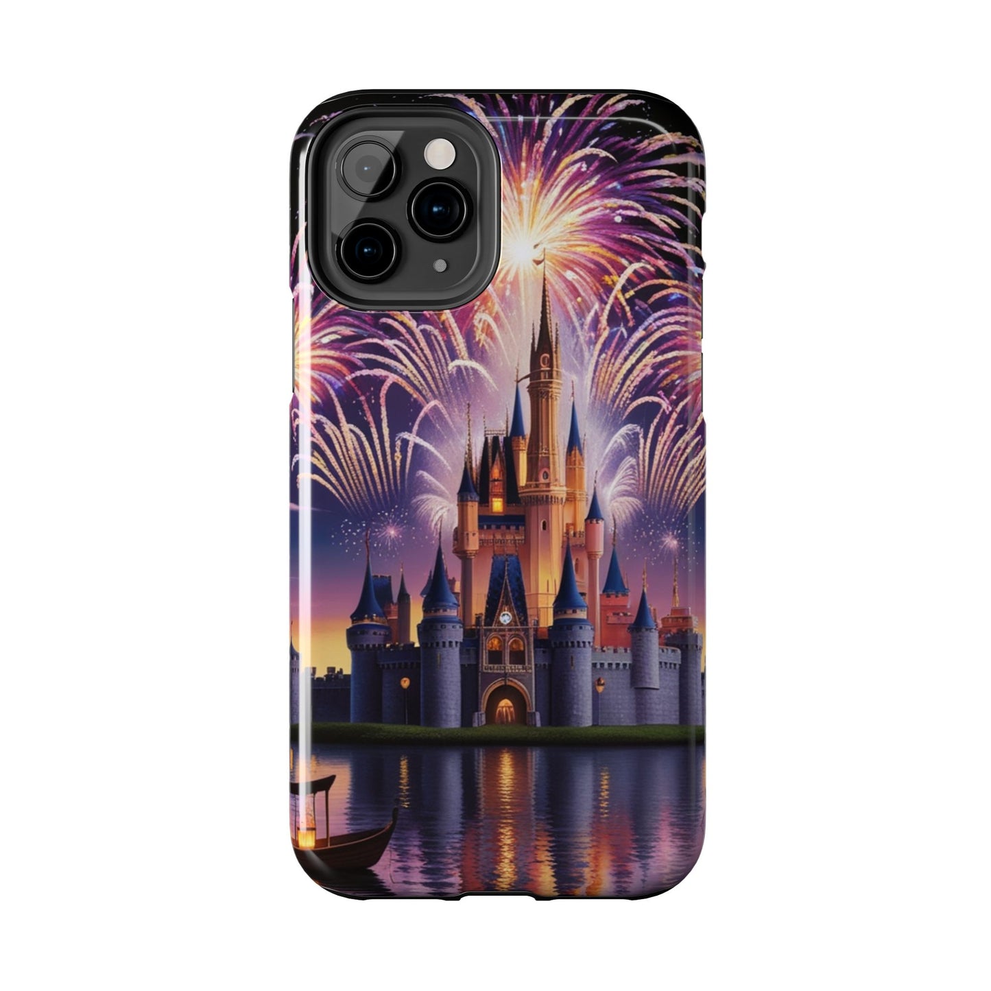 Magical Castle and Fireworks Tough Phone Case for iPhone 16 15 14 13 12 11 X 8 7 Samsung Galaxy S24 S23 S22 S21