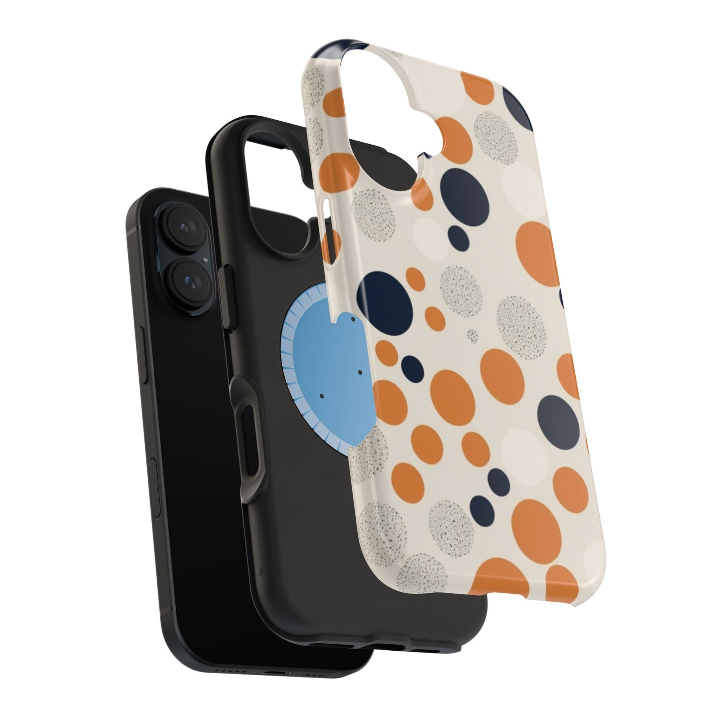 Orange Polka Dot Magnetic Phone Case