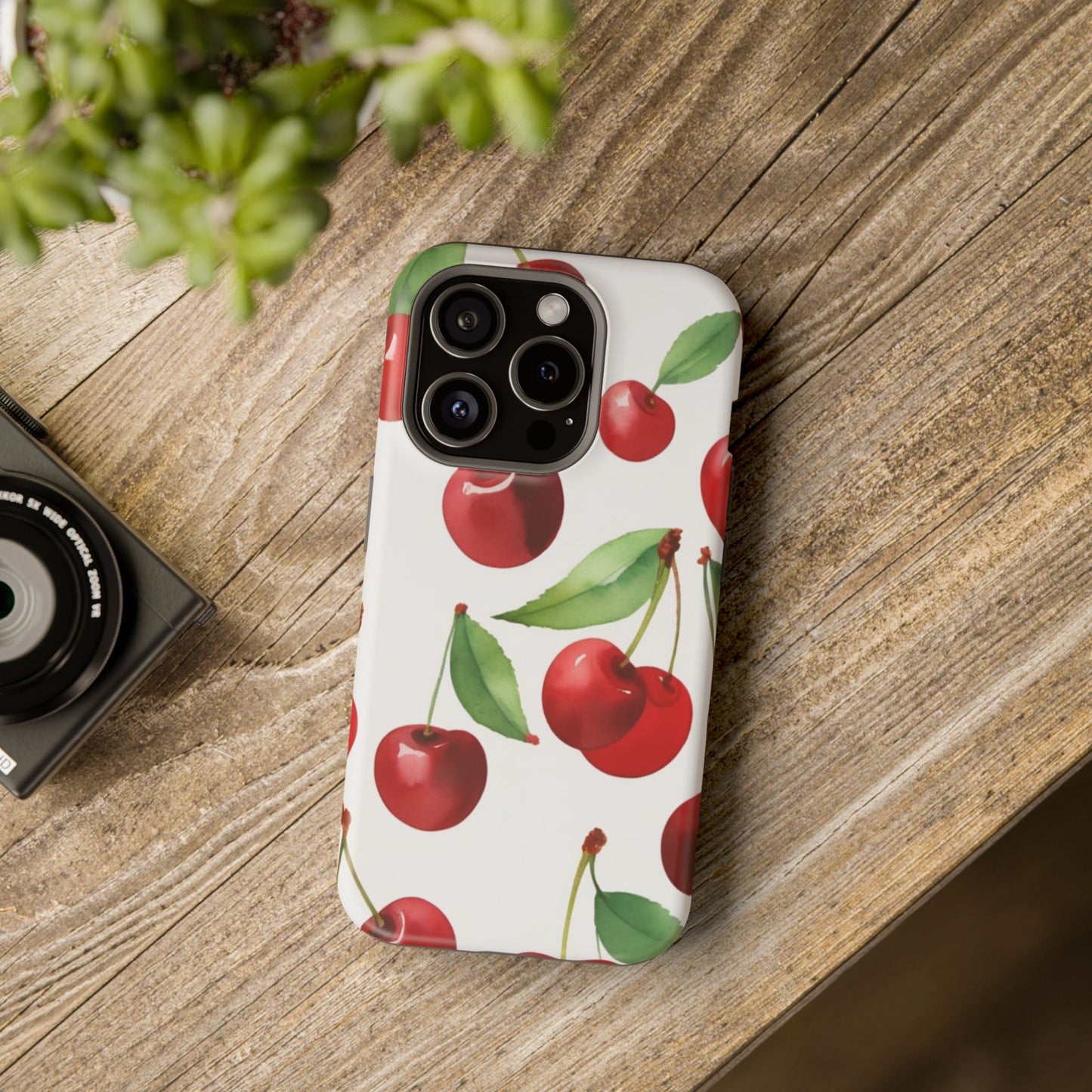 Cherry Print Magnetic Tough Case