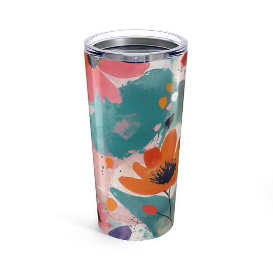 Vibrant Floral Tumbler 20oz
