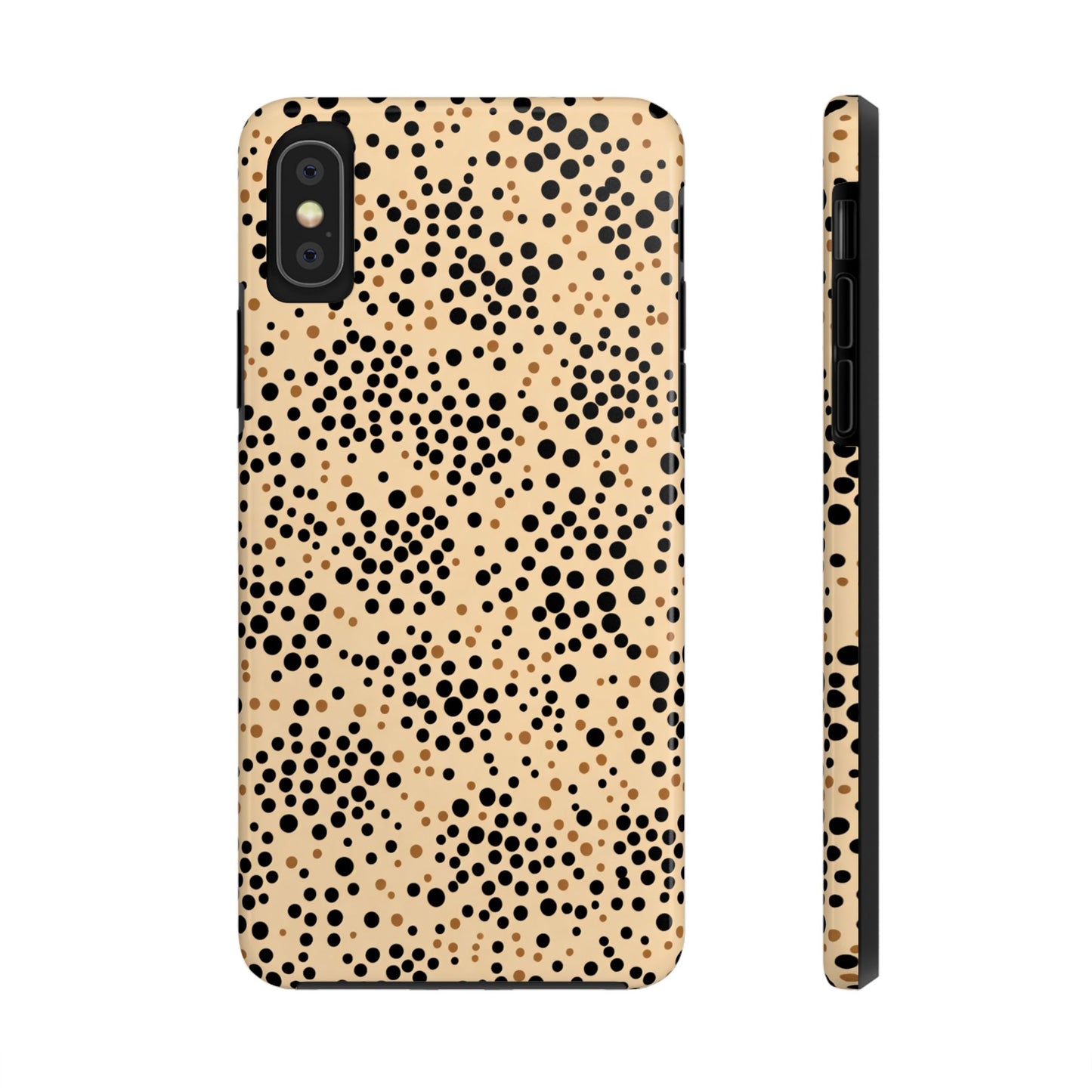 Tan and Black Dot Tough Phone Case