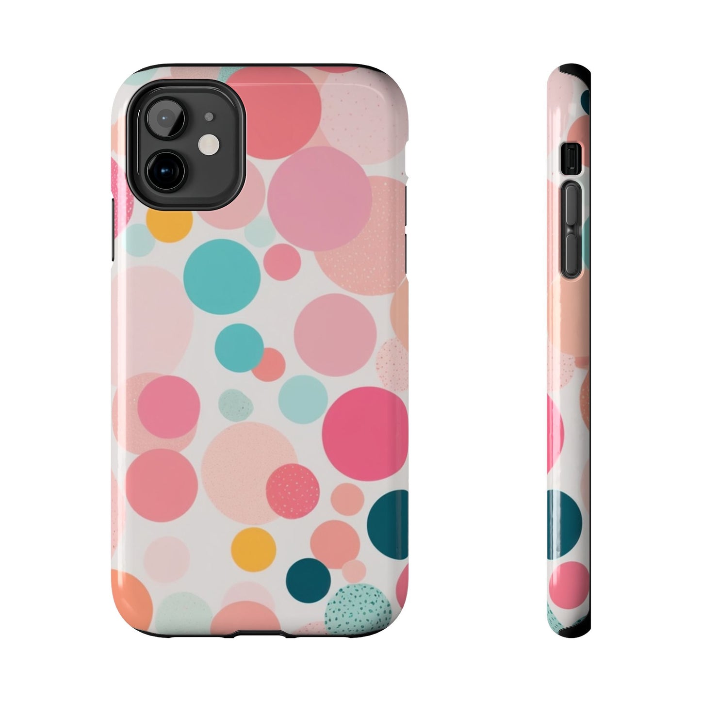 Pink Polka Dot Phone Case for iPhone 16 15 14 13 12 11 X 8 7 Samsung Galaxy S24 S23 S22 S21
