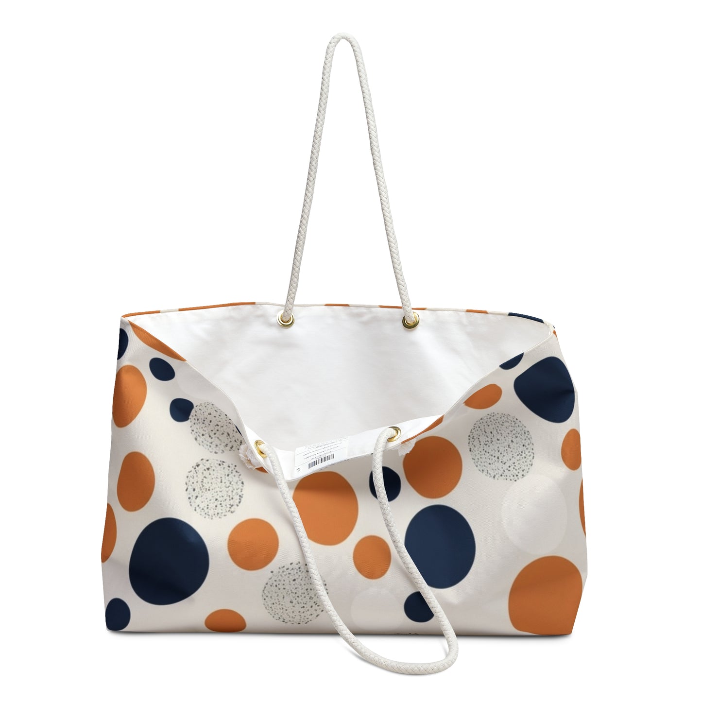 Orange Polka Dot Weekender Bag