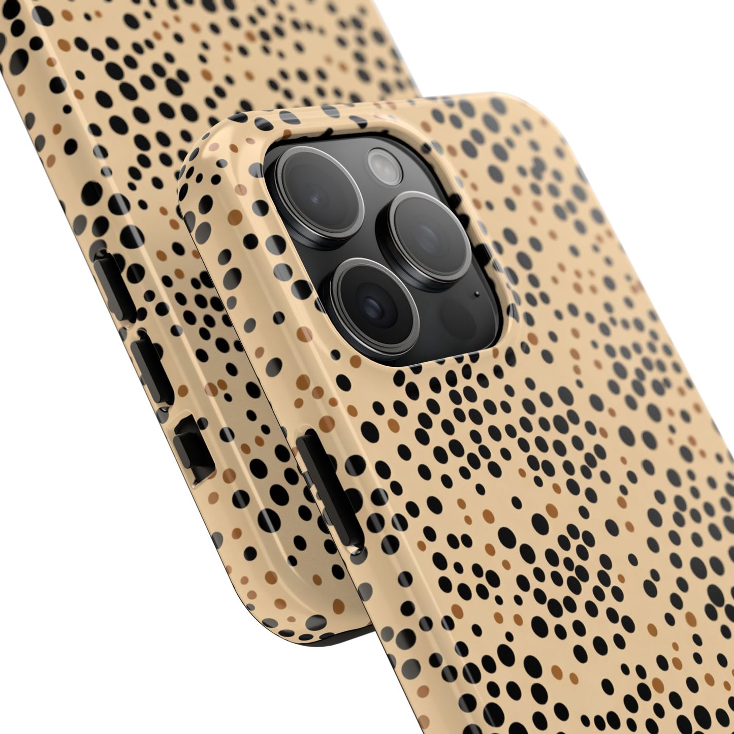 Tan and Black Dot Tough Phone Case