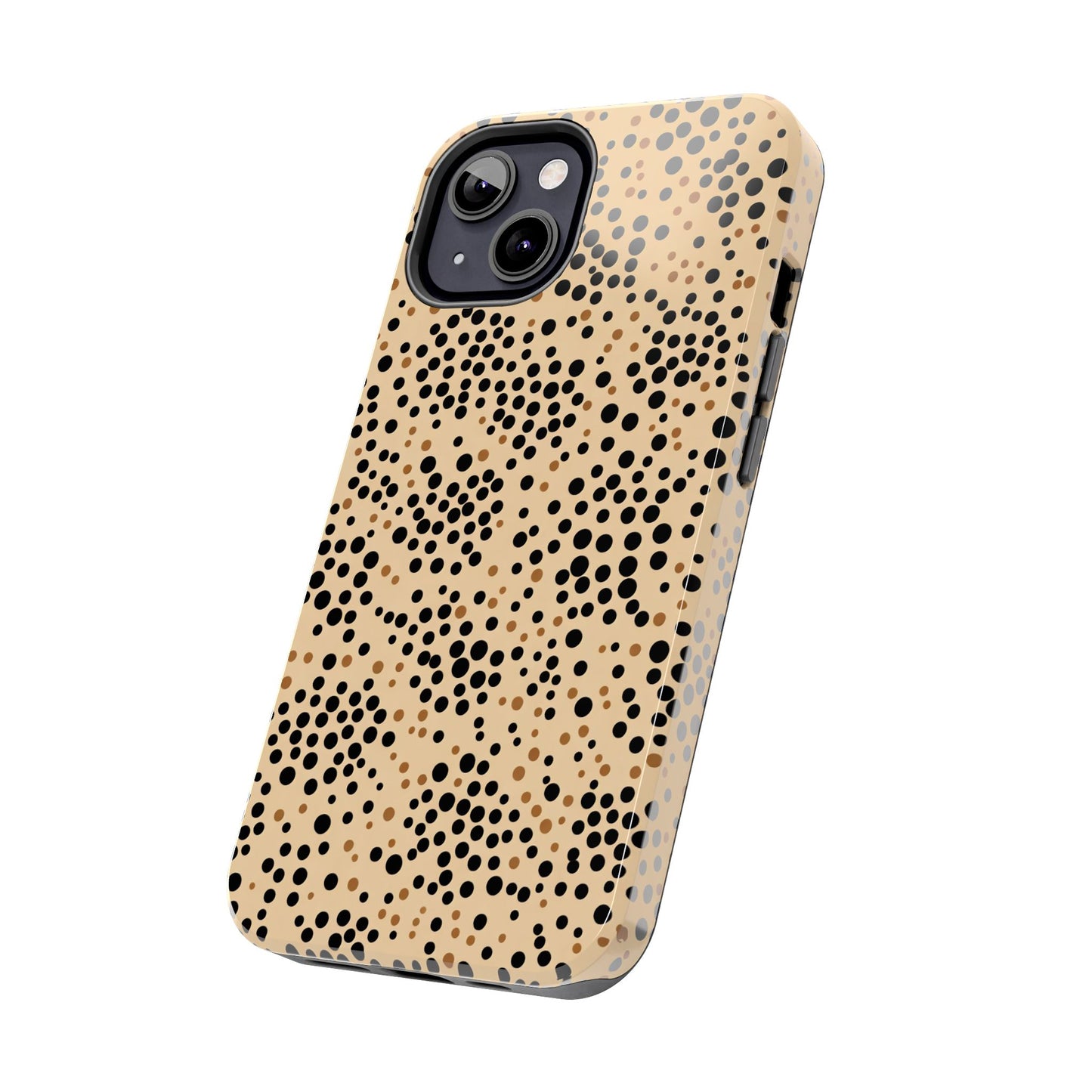 Tan and Black Dot Tough Phone Case