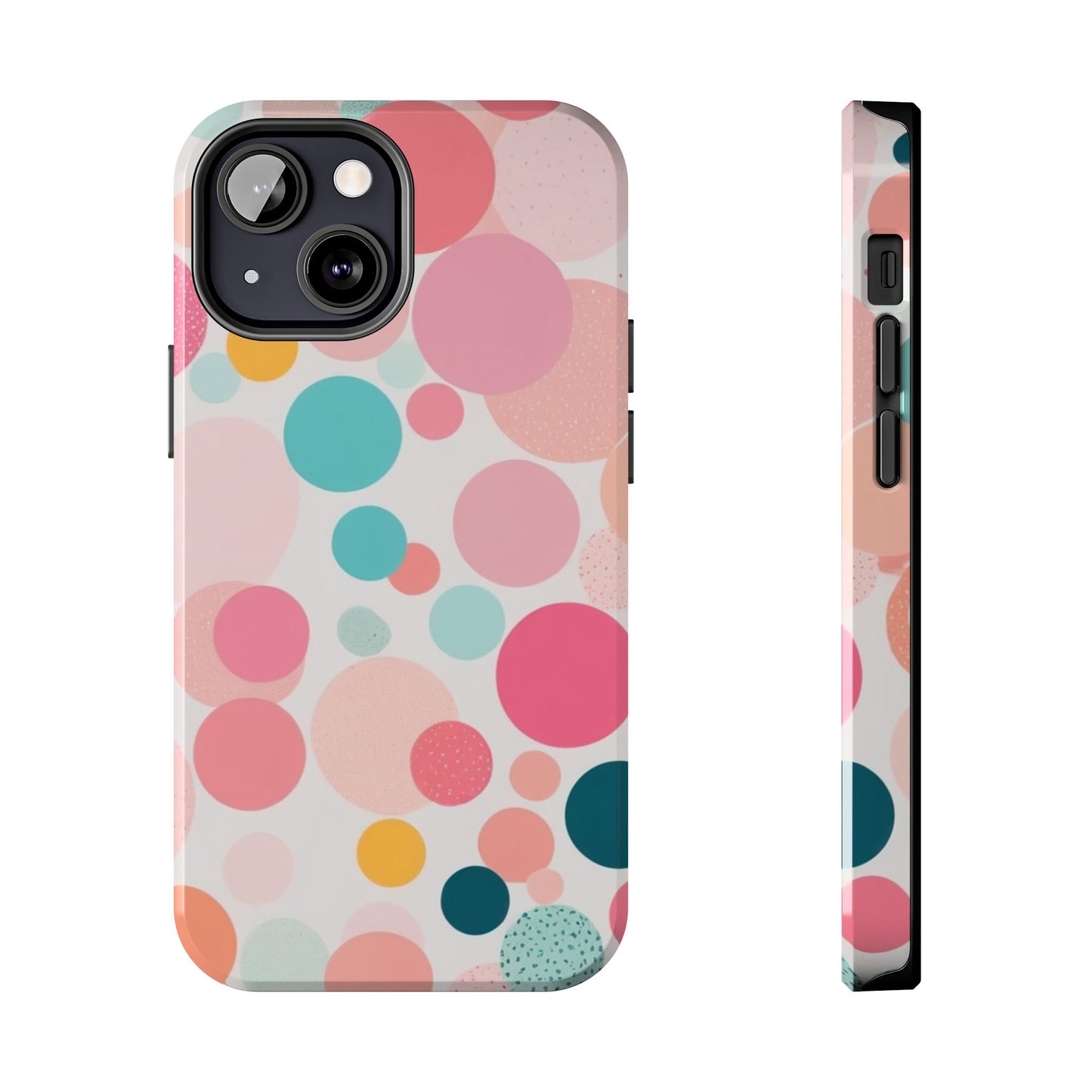Pink Polka Dot Phone Case for iPhone 16 15 14 13 12 11 X 8 7 Samsung Galaxy S24 S23 S22 S21